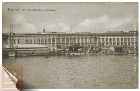 Messina - prima del terremoto del 1908 - La Palazzata