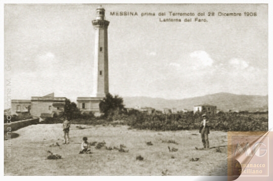 Messina - prima del terremoto del 1908 - Lanterna del faro