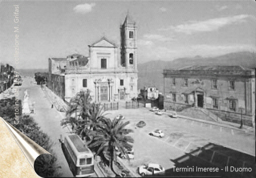 La Chiesa Madre nel 1957 - Cartolina Archivio Grifasi - nel web dal 10/5/03